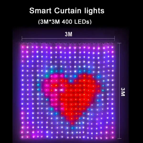 Smart LED Curtain String Lights