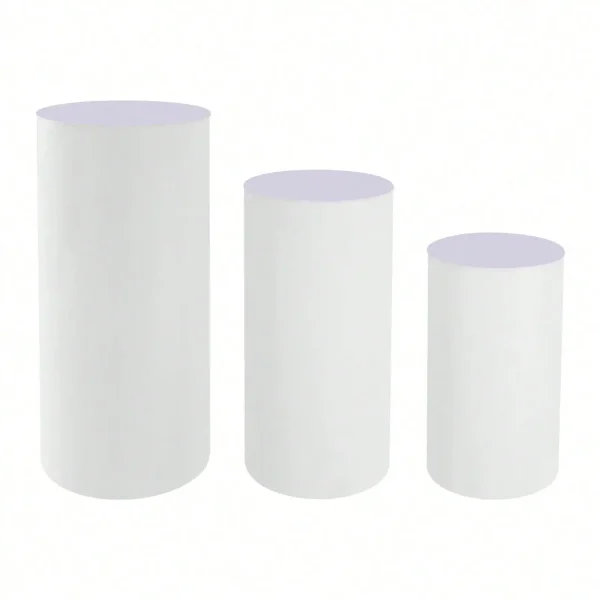 Decorative Cylinder Pedestal Stand Set