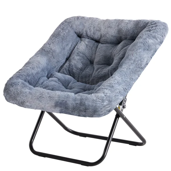 Faux Fur 28in Cozy Saucer Chair