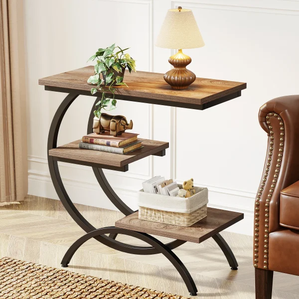 C Shaped End/Bedside Table
