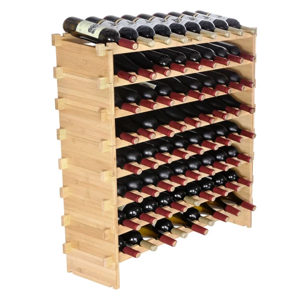 Stackable Bamboo Wine Rack