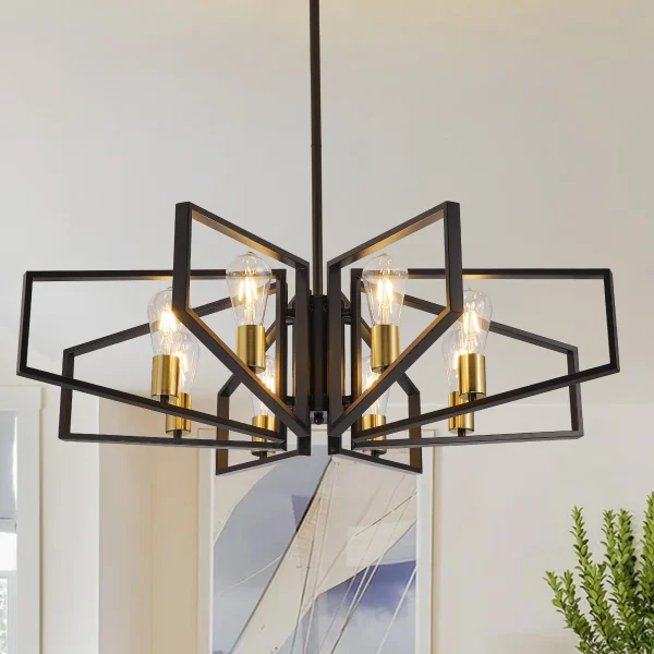 Modern Black Gold Pendant Light