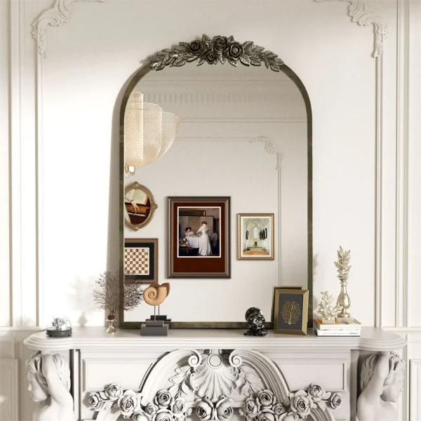 Antique Metal Frame Wall Mirror