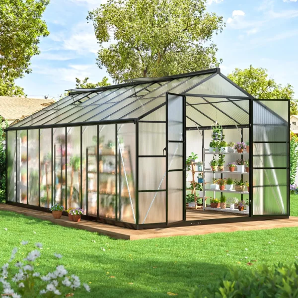 Polycarbonate Greenhouse Aluminum Frame