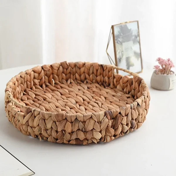 Handwoven Round Storage Tray