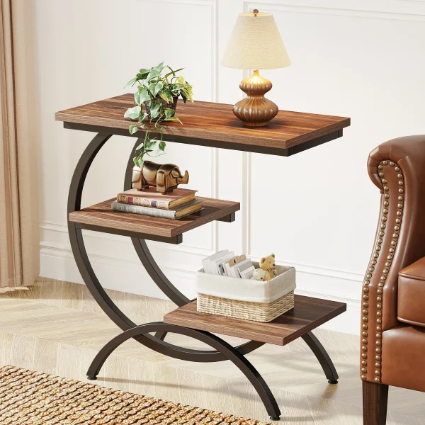C-Shaped End or Bedside Table