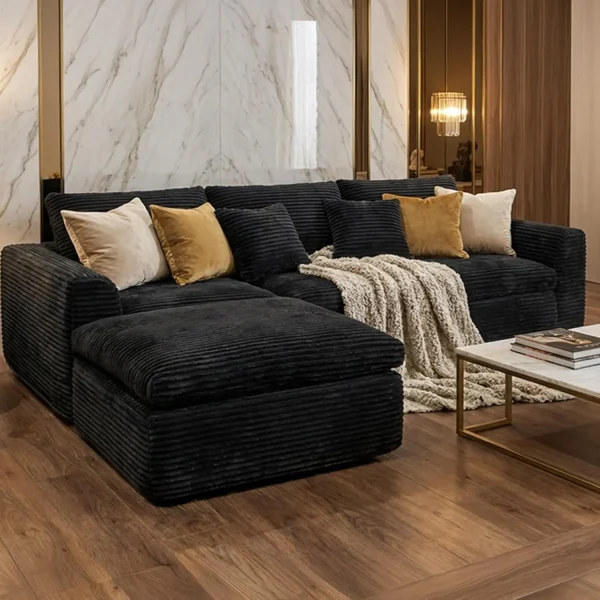 Boneless L-Shaped Modular Couch