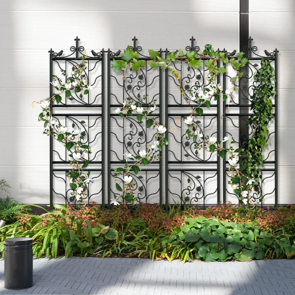 71 Inch Decorative Metal Garden Trellis