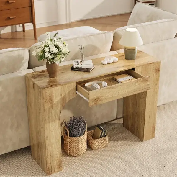 47-Inch Farmhouse Console Table with Drawer
