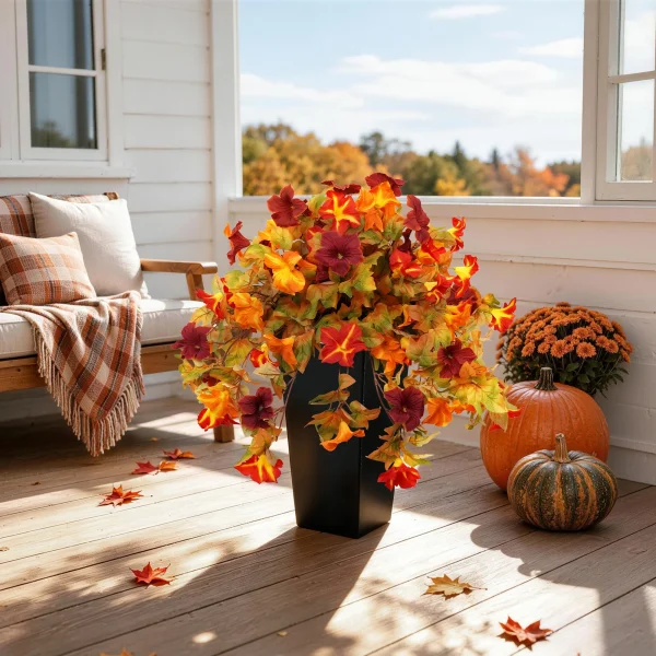 2 Pack Artificial Fall Hanging Flowers